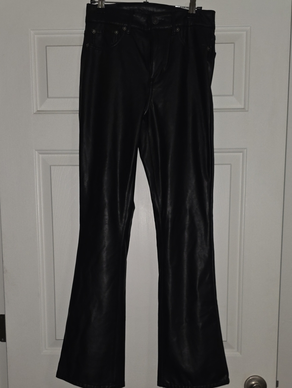 American Eagle - Women - Black Faux Leather Pants - Size 2S